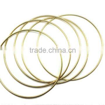Round Ring With High Quality Butt Welded, Bright Brass Color Metal O Ring, Steel Wire Rings ID 10" photo-3