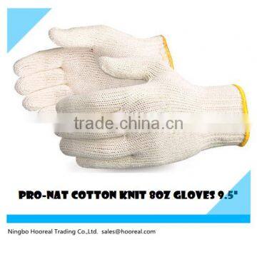 PRO -NAT WHITE POLY COTTON STRING KNIT 8OZ MED-LARGE SEAMLESS WORK GLOVES