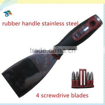 2016 hotsale TPR handle stainless steel putty knife paint scraper