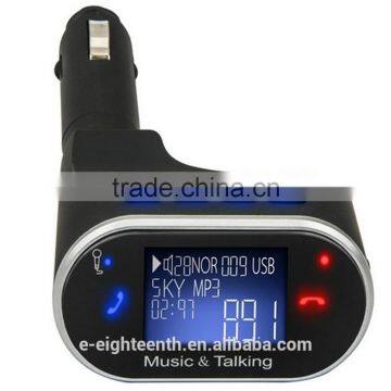 2016 hot universal Handsfree HD LCD Bluetooth Car Kit MP3 Player FM Transmitter