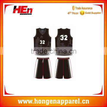 Hongen apparel cheap sublimated basketball uniform,customized sportswear blank sublimation basketball jersey