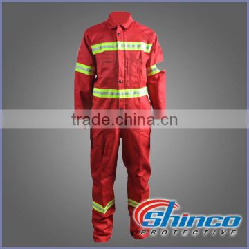 NFPA2112 / NFPA 70 E FR Clothes Industry WOVEN Aramid reflective Flame Resistant safety workwear coverall Workwear Coverall