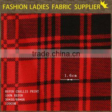 shaoxing textile fashion print designs for girls' dress,blouse,skirts,summer pants 100% rayon printed challis fabric