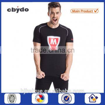 2016 new model oem print wholesale slim fit sport scoop neck men t shirt