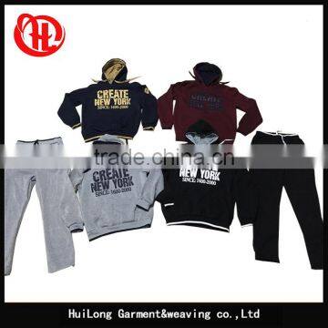Stock fleece available mens hoodies sports set
