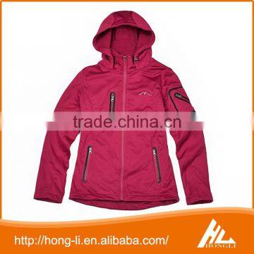 Custom 100% polyester windproof waterproof breathable windbreaker jacket women