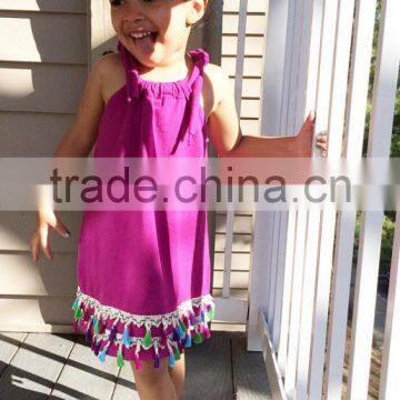 New Fashion Summer Sleeveless Tassels Children's Dress