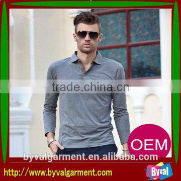 Men Polo Shirt Long Sleeves With Button