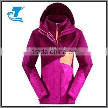 fashion waterproof hiking wear China women outdoor 3 in 1 jacket