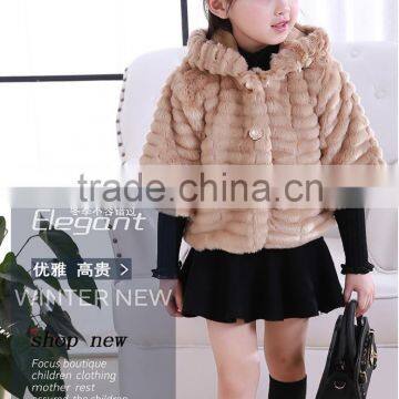 Fashion Princess Overcoat Fur Plush Clothing Child Formal Collocation Cape Autumn and Winter Outerwear Plush Cloak photo-2