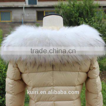 Man-made Fur Natural Large Faux Fox/raccoon Fur Collar / Fur Trim for Winter Coat Collar photo-3