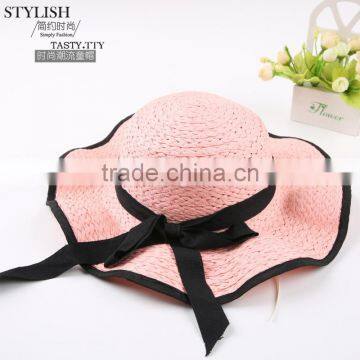 S60295B 2017 Kids Fashion Design Beach Straw Hat Bowknot Beautiful Hat photo-3
