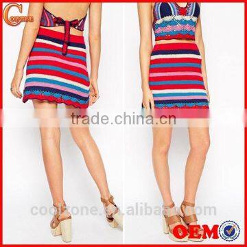 New Arrival Fashion Very Popular Strips Women Umbrella Skirt