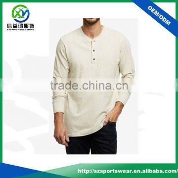 OEM Custom Mens Long Sleeve 100% Cotton Soft Tee Shirt Sports Wear Button up Shirt