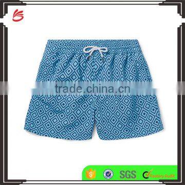 Hot Sale Soft Breathable mens swimming Boxer Short Mid-Length Printed Swim Shorts