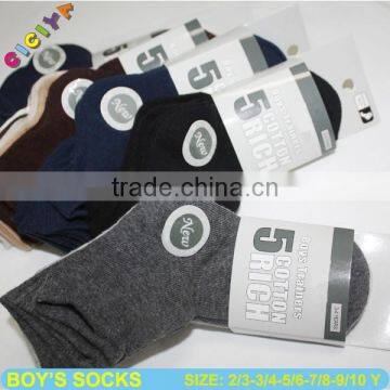 Tube socks design boys spring/summer cotton athletic solid socks young boy tube socks