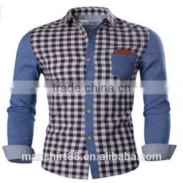 2016 New Wholesale Checked Shirt Custom Mens Casual Dress Shirts photo-5