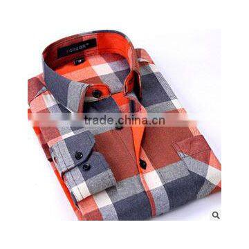 Latest Shirt Designs for Men Plaids Flannel Cotton Couple Long Sleeve Fancy Design Men Shirt photo-4