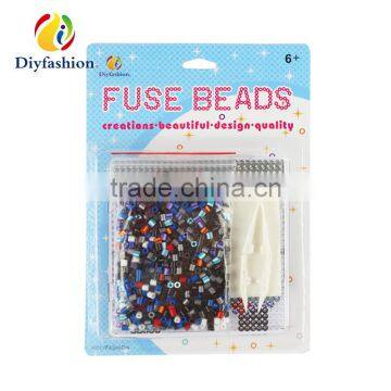 Diyfashion 5mm Hama Perler Beads Set With Puzzle Iron Paper and Twezzer Perler Beads Toys for Kids 18016 photo-2