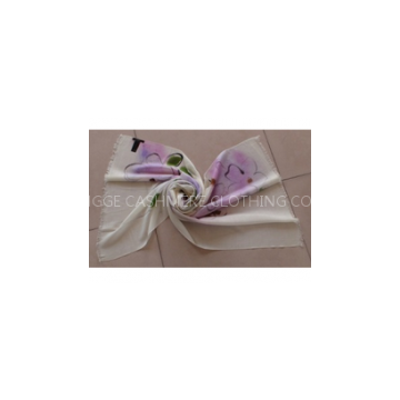 Women mercerized wool scarf