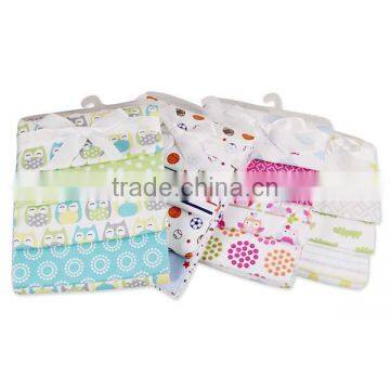 100%cotton flannel baby newborn receiving blanket with 4 in 1 gift bag