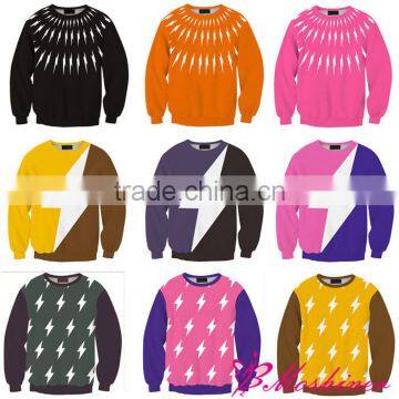 2015 New Women Lightning Printing Hoodie Wholesale