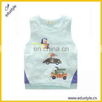 Wholesale Customized Combed Cotton Kids Sleeveless T Shirt