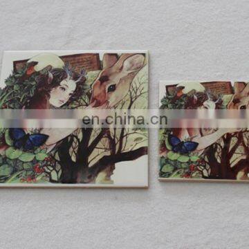 Sublimation Printable Tile Cheap Ceramic Tile Custom Design Glazed Ceramic Coaster photo-5