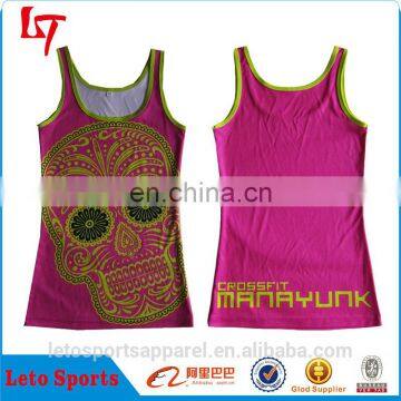 Custom sublimation coolmax running women shirt singlet designs