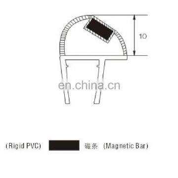 PVC Magnetic Shower Door Seal Strip for Couping 90 Degree Glass Doors photo-2
