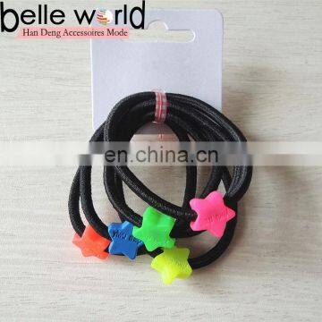 wholesale girls star colors elastic hair ties bands