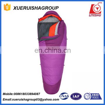 Camping hollow fiber sleeping bag for 3 seasons autumn spring winter