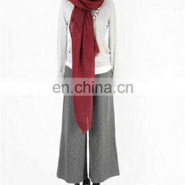 Worsted 80s Cashmere Diamond Pattern Thin Soft Shawl Autumn Winter Lady Plain Color Jacquard Pashmina Scarf photo-2