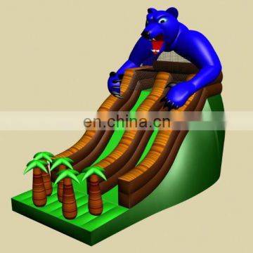 scary bear inflatable slide