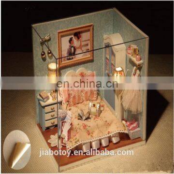 DIY Girl Toy House Cute Doll House With Light And Simulation Furniture With Doll in China Manufacture Factory Cheap Prcie