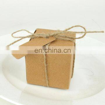 Wedding Favor Gift Boxes Jute With Rope Wedding Candy Box photo-2