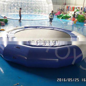 5meters outdoor floating inflatable trampoline on water park obstacles for adults