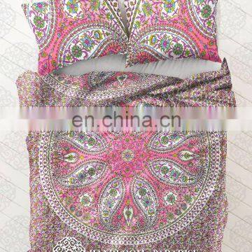 Ombre Indian Mandala Duvet Cover Decor Doona Cover Blanket With Two Pillow Cover Art