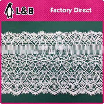 2017 Wholesale White Embroidery Water Soluble Polyester Lace photo-6