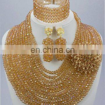 2016Wedding Jewelry Set Silver Color African Bead Necklace for BridalHandmade Jewelry for Lady photo-2