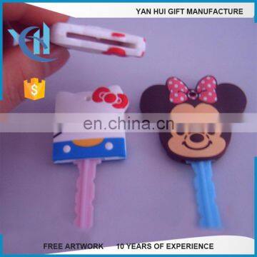 custom design promotion silicone soft pvc led key cap key cover