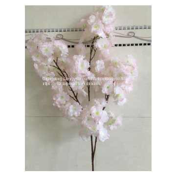 china supplier the newest artificial cherry flower branch with flower for landscaping