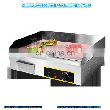 Commercial 2/3 flat and 1/3 grooved table-top gas teppanyyaki grill bbq griddle for restaurant equipment