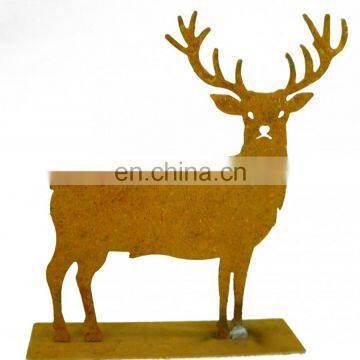 Bear and Elk rusty  metal animal sculptures for Christmas gift