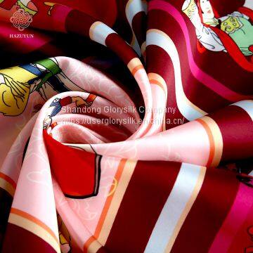 Завод по производству по технологии OEM/ODM. Модный и элегантный платок из атласной ткани с цветочным принтом photo-3