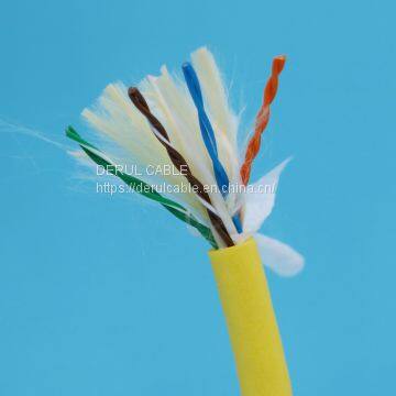 4x2x26awg rov tether underwater umbilicals neutral buoyant tether robot cable