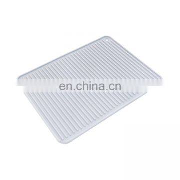 Kitchen Use Drain Pad Heat Resistant Cooking Pot Holder Rectangular PVC Dish Drying Mat photo-2