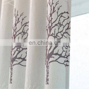 Manufacture Wholesale Custom Simple Cotton and Linen Printed Semi-shading Bedroom Living Room Curtain and Window Screen photo-5