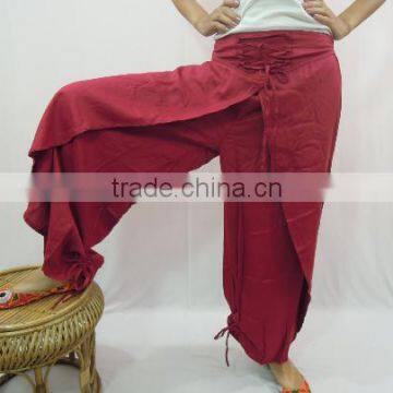 Women Yoga Boho Gypsy Harem Pants Thai Fisherman Pants Aladdin Pants Wrap Pants