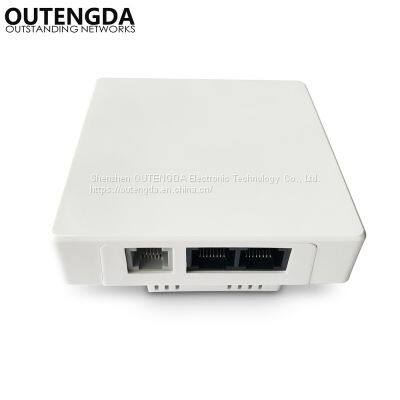 1200Mbps in-wall Full Gigabit Embedded Wireless Panel router in wall access point with two lan RJ45 and RJ11 phone port for smart hotel